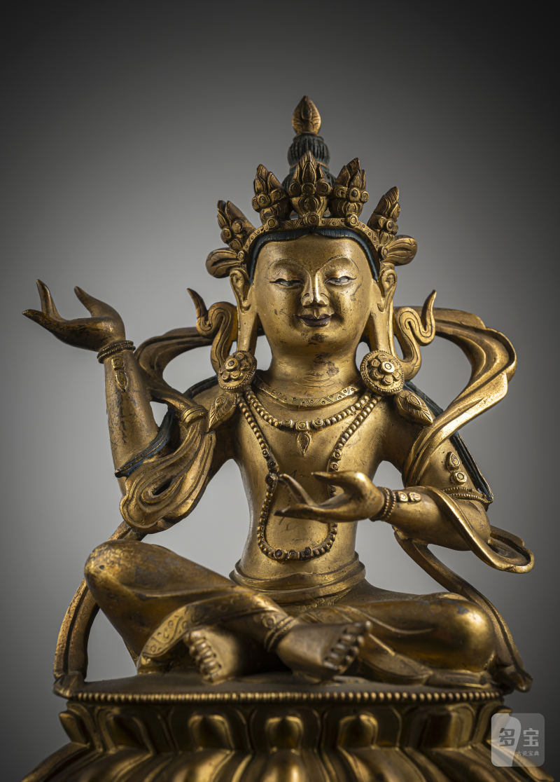 A gilt-bronze figure of a Bodhisattva - 图5